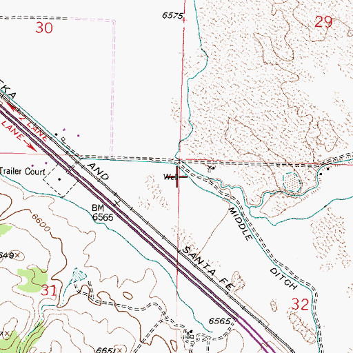 Topographic Map of 10080 Water Well, NM