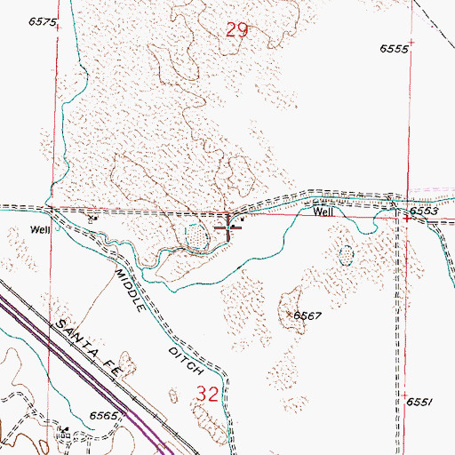 Topographic Map of 10081 Water Well, NM