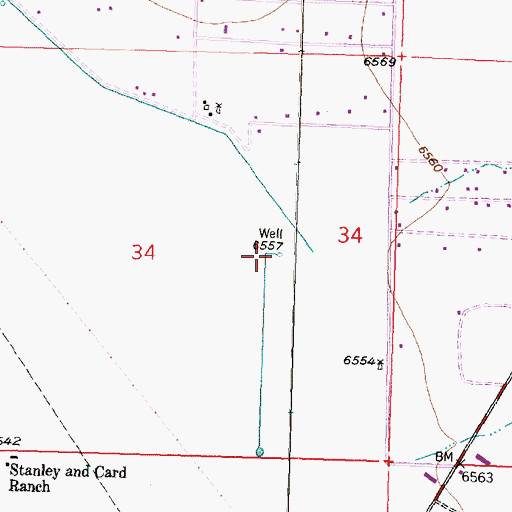 Topographic Map of 10082 Water Well, NM