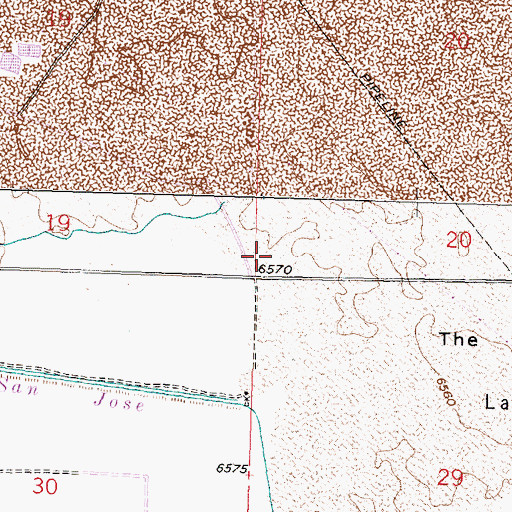 Topographic Map of 10068 Water Well, NM