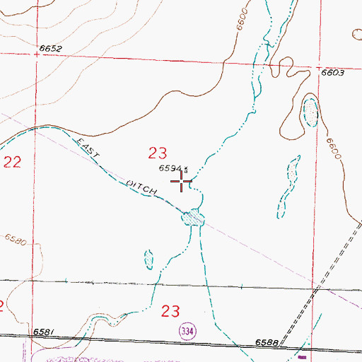 Topographic Map of 10069 Water Well, NM