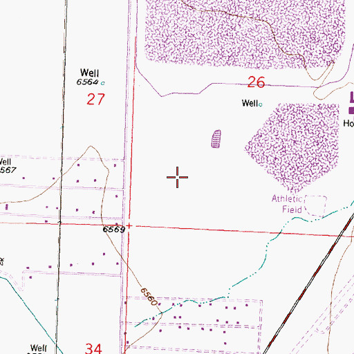 Topographic Map of 10070 Water Well, NM