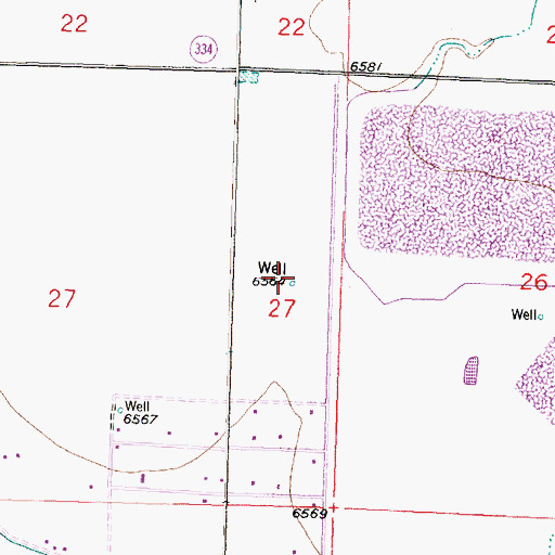Topographic Map of 10071 Water Well, NM