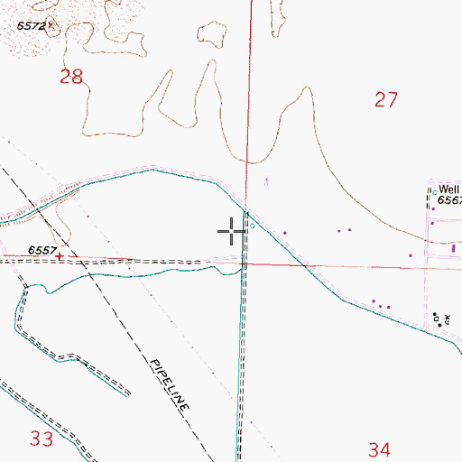 Topographic Map of 10072 Water Well, NM