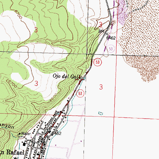 Topographic Map of 10038 Water Well, NM
