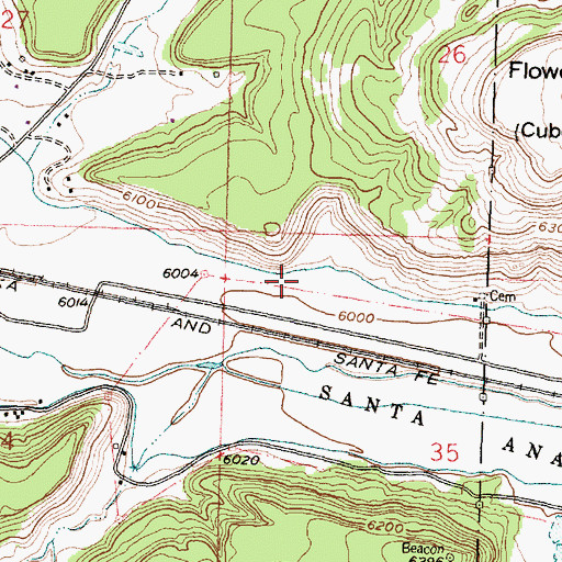Topographic Map of 10026 Water Well, NM