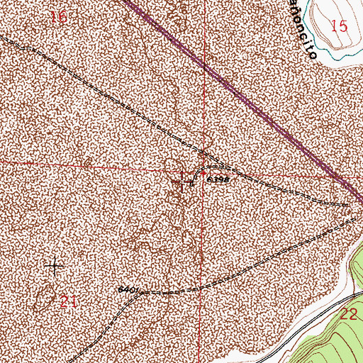 Topographic Map of 10029 Water Well, NM