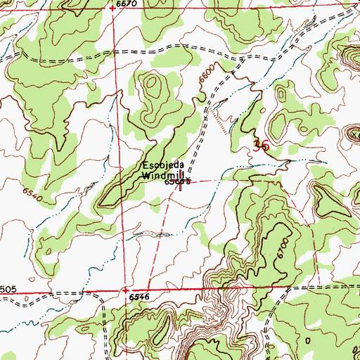 Topographic Map of Escojeda Water Well, NM