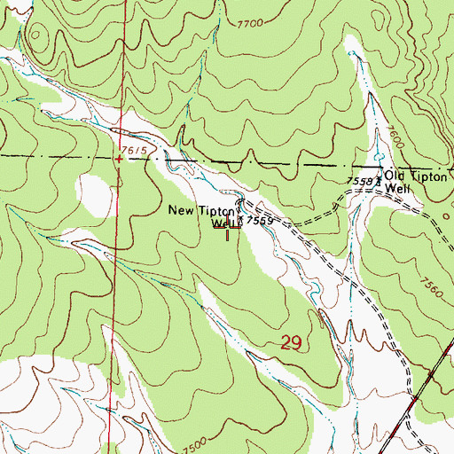Topographic Map of New Tipton Well, NM