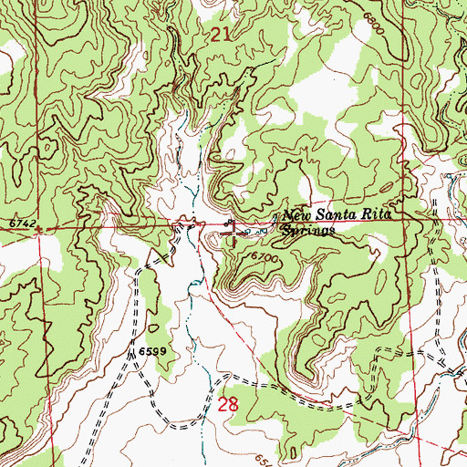 Topographic Map of New Santa Water Well, NM