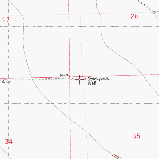 Topographic Map of Stockyards Water Well, NM