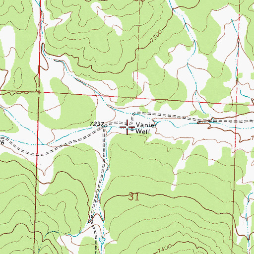 Topographic Map of Vanier Water Well, NM