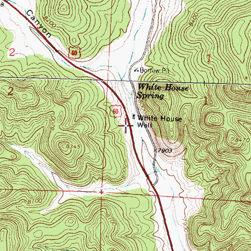 Topographic Map of Whitehouse Water Well, NM