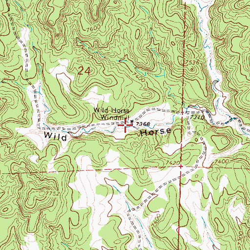 Topographic Map of Wild Horse Water Well, NM