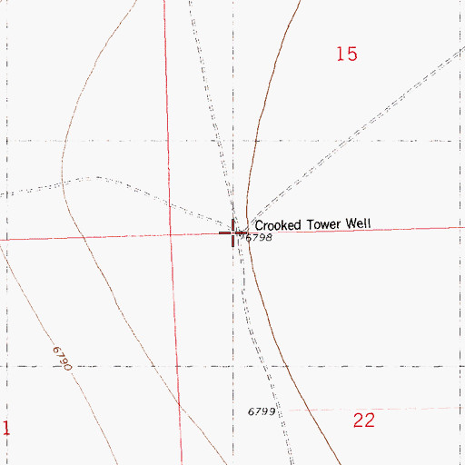 Topographic Map of Windmill B Water Well, NM
