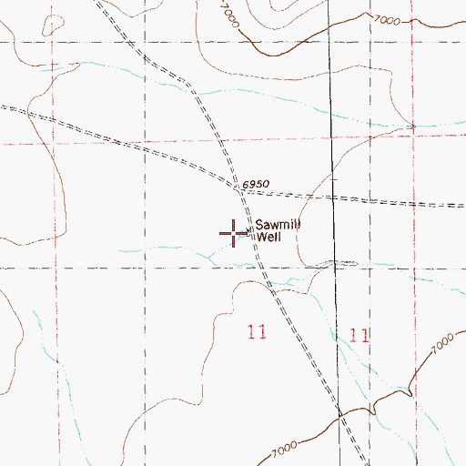 Topographic Map of Sawmill Water Well, NM