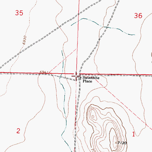 Topographic Map of Satathite Water Well, NM