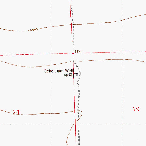 Topographic Map of Ocho Juan Water Well, NM