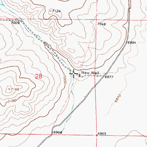 Topographic Map of New Water Well, NM
