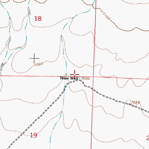 Topographic Map of New Well, NM
