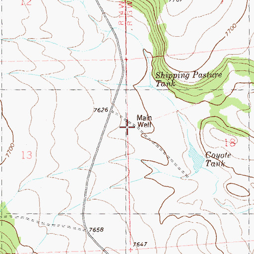 Topographic Map of Main Water Well, NM