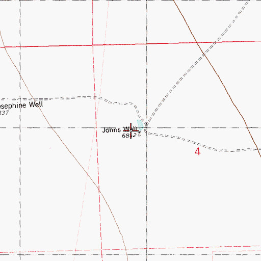 Topographic Map of Johns Water Well, NM