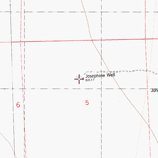 Topographic Map of Josephine Water Well, NM