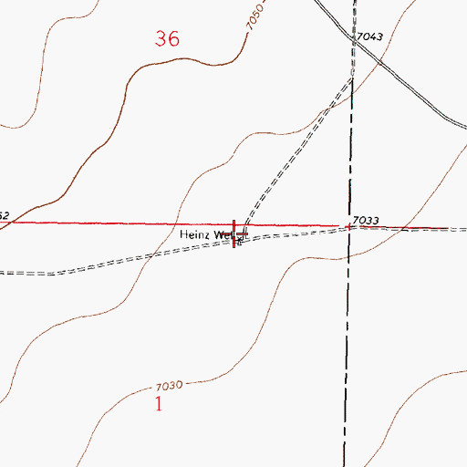 Topographic Map of Heinz Water Well, NM