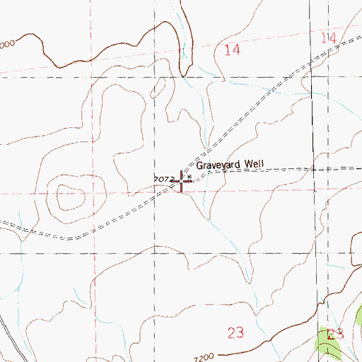 Topographic Map of Graveyard Water Well, NM