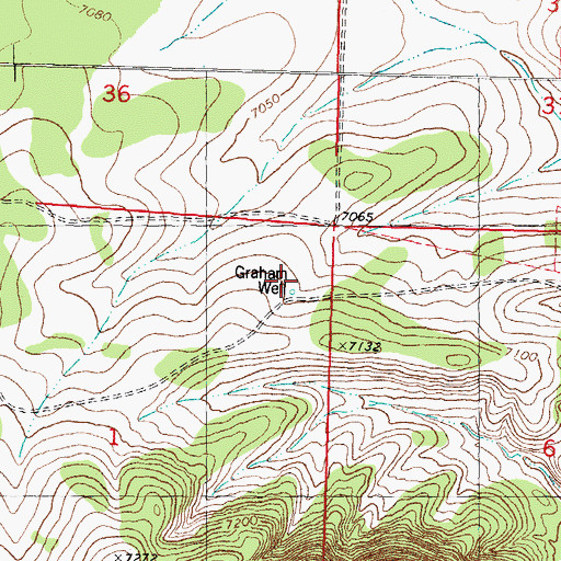 Topographic Map of Graham Water Well, NM