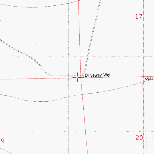 Topographic Map of Driveway Water Well, NM