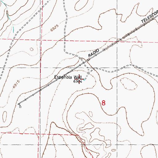 Topographic Map of Espaola Water Well, NM