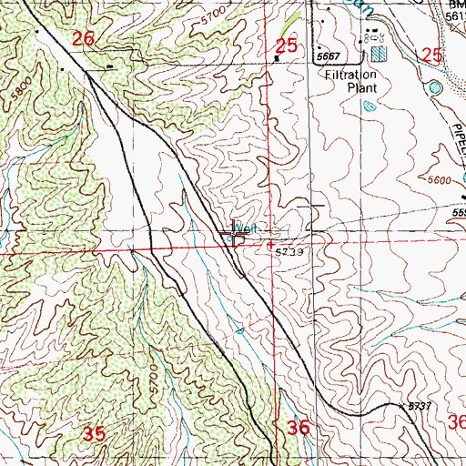 Topographic Map of 00452 Water Well, NM