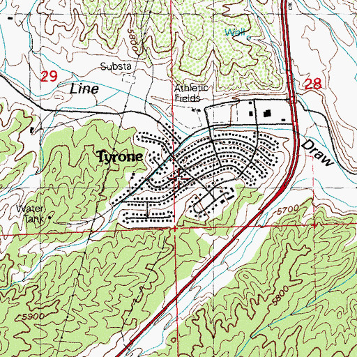 Topographic Map of 00458 Water Well, NM