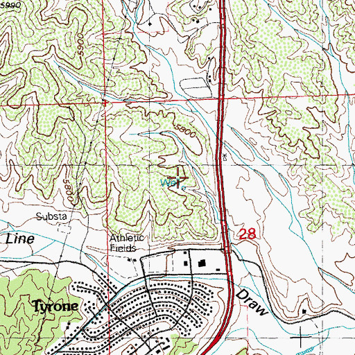 Topographic Map of 00456 Water Well, NM