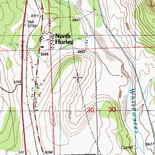 Topographic Map of 00345 Water Well, NM