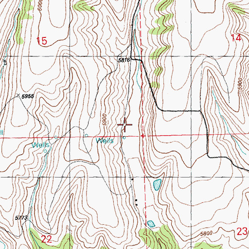 Topographic Map of 10030 Water Well, NM