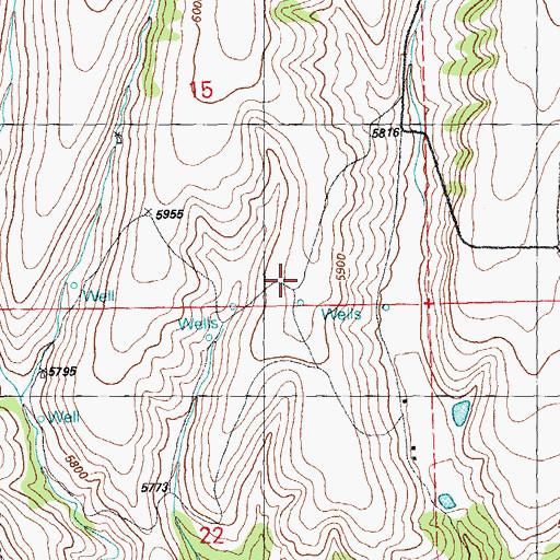 Topographic Map of 10029 Water Well, NM