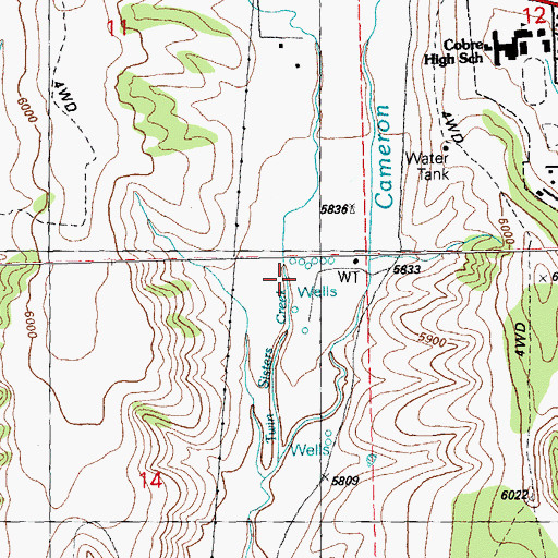 Topographic Map of 10024 Water Well, NM