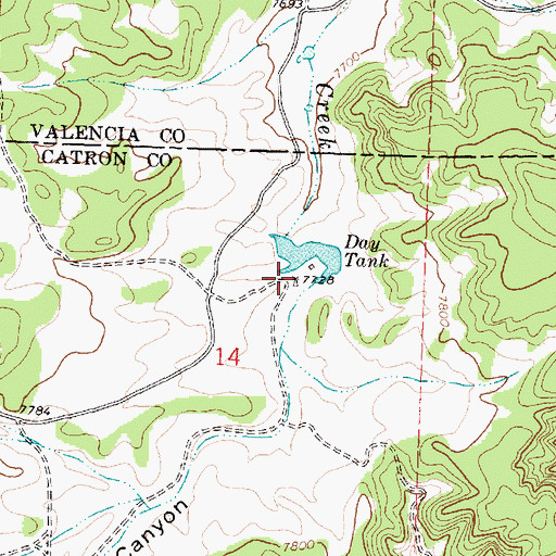 Topographic Map of Day Tank Water Well, NM