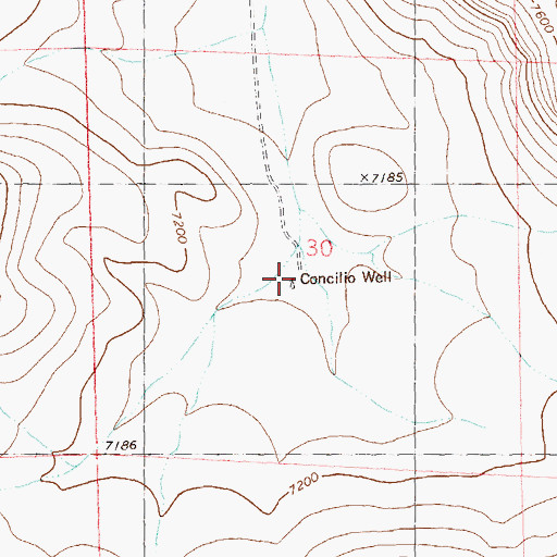 Topographic Map of Concelio Water Well, NM