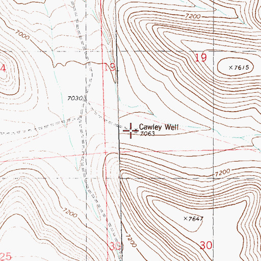 Topographic Map of Cowley Water Well, NM