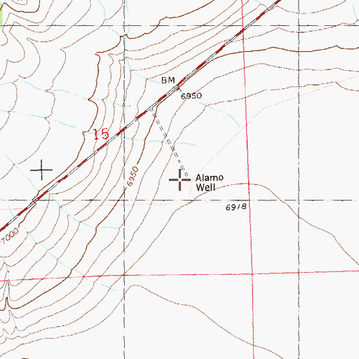 Topographic Map of Alamo Water Well, NM