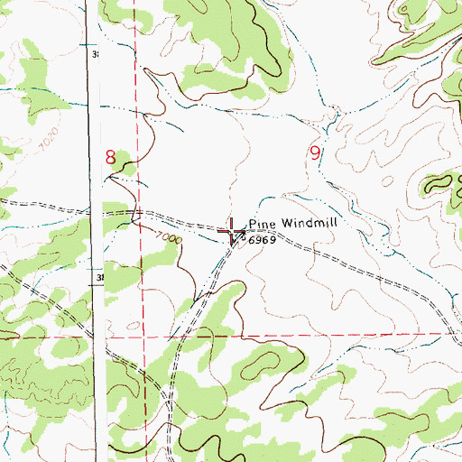 Topographic Map of Pine Windmill, NM