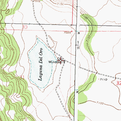 Topographic Map of Oro Windmill Water Well, NM