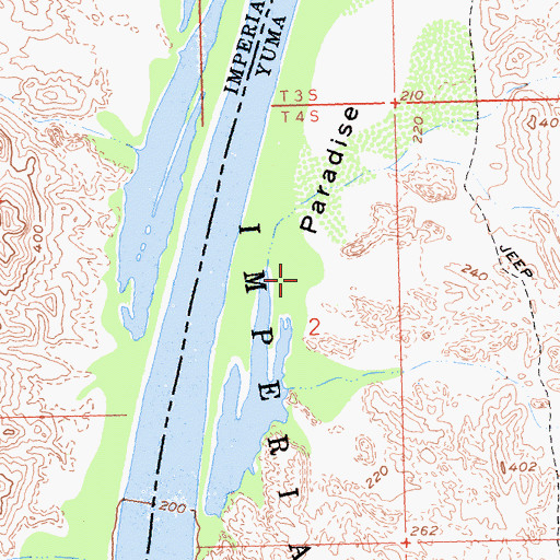 Topographic Map of Paradise Valley, AZ