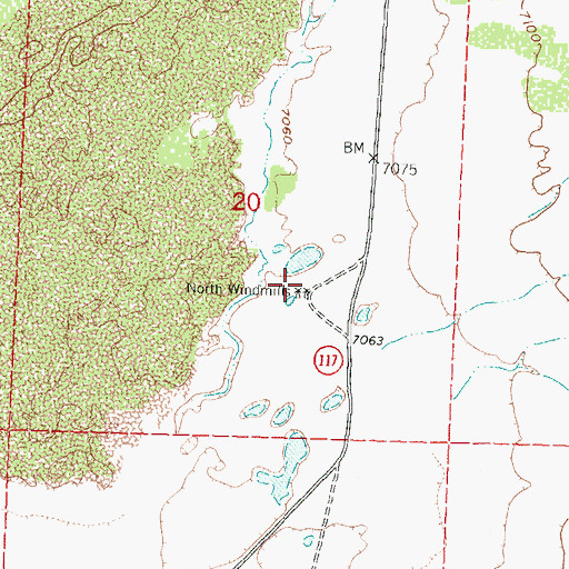 Topographic Map of North Windmill Water Well, NM
