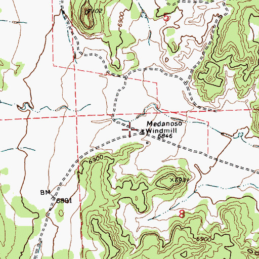 Topographic Map of Medanoso Water Well, NM
