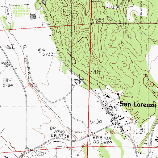 Topographic Map of 10172 Water Well, NM