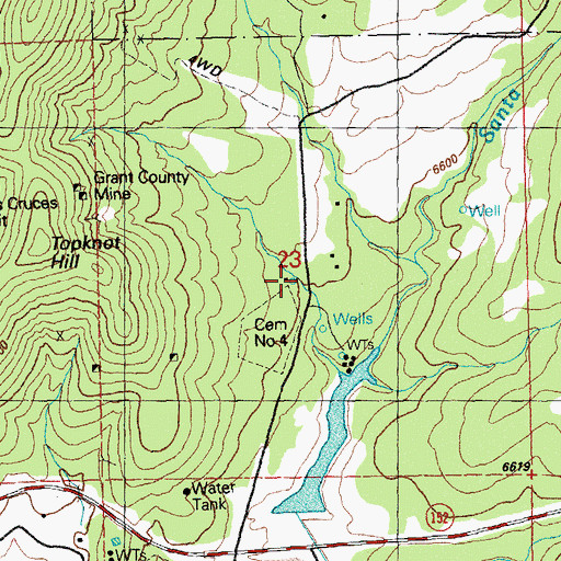Topographic Map of 00144 Water Well, NM
